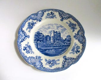 Barratt's Old Castle Blue 8 Inch Plate England - Etsy