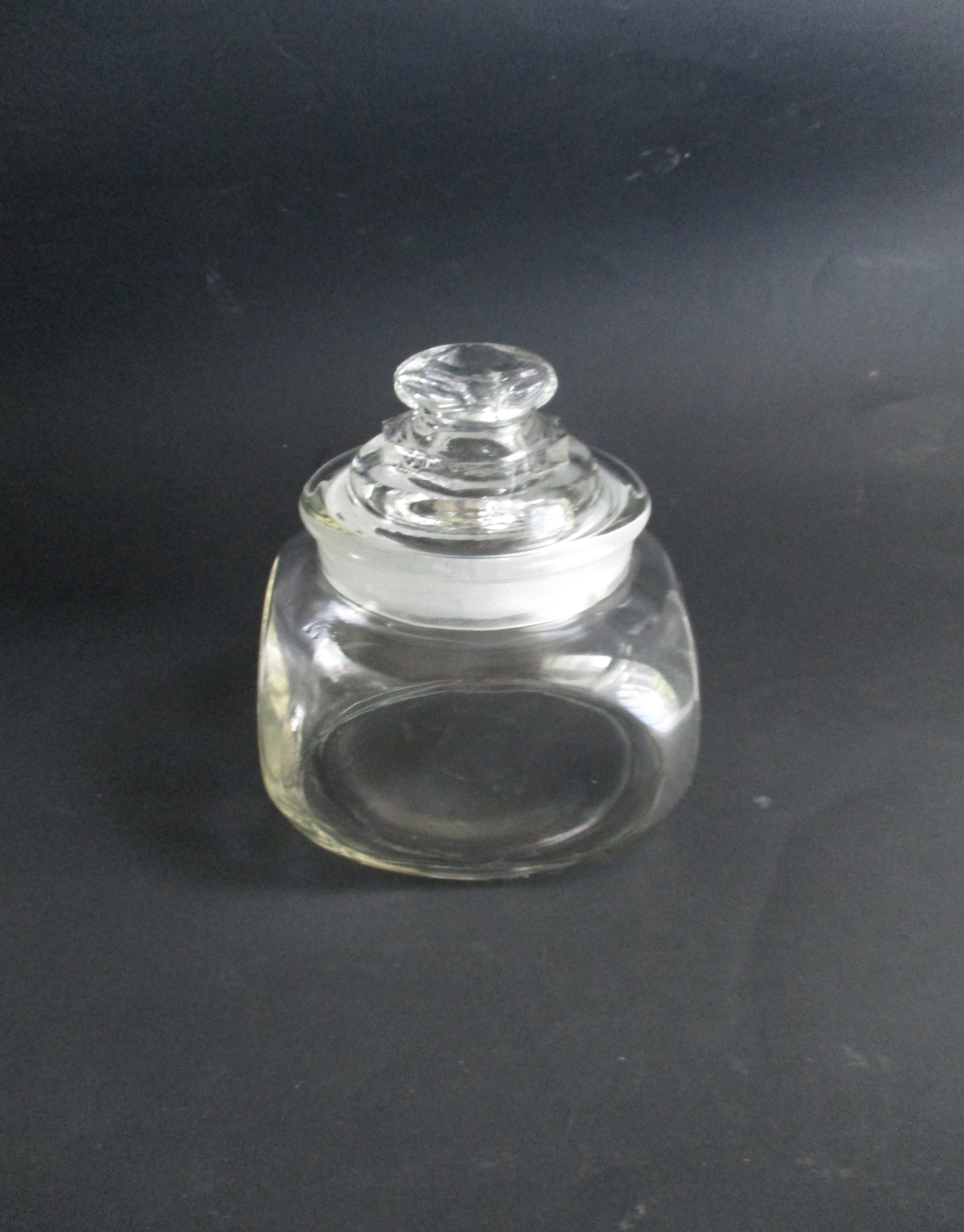 clear glass danube jar with knob lid for candle making