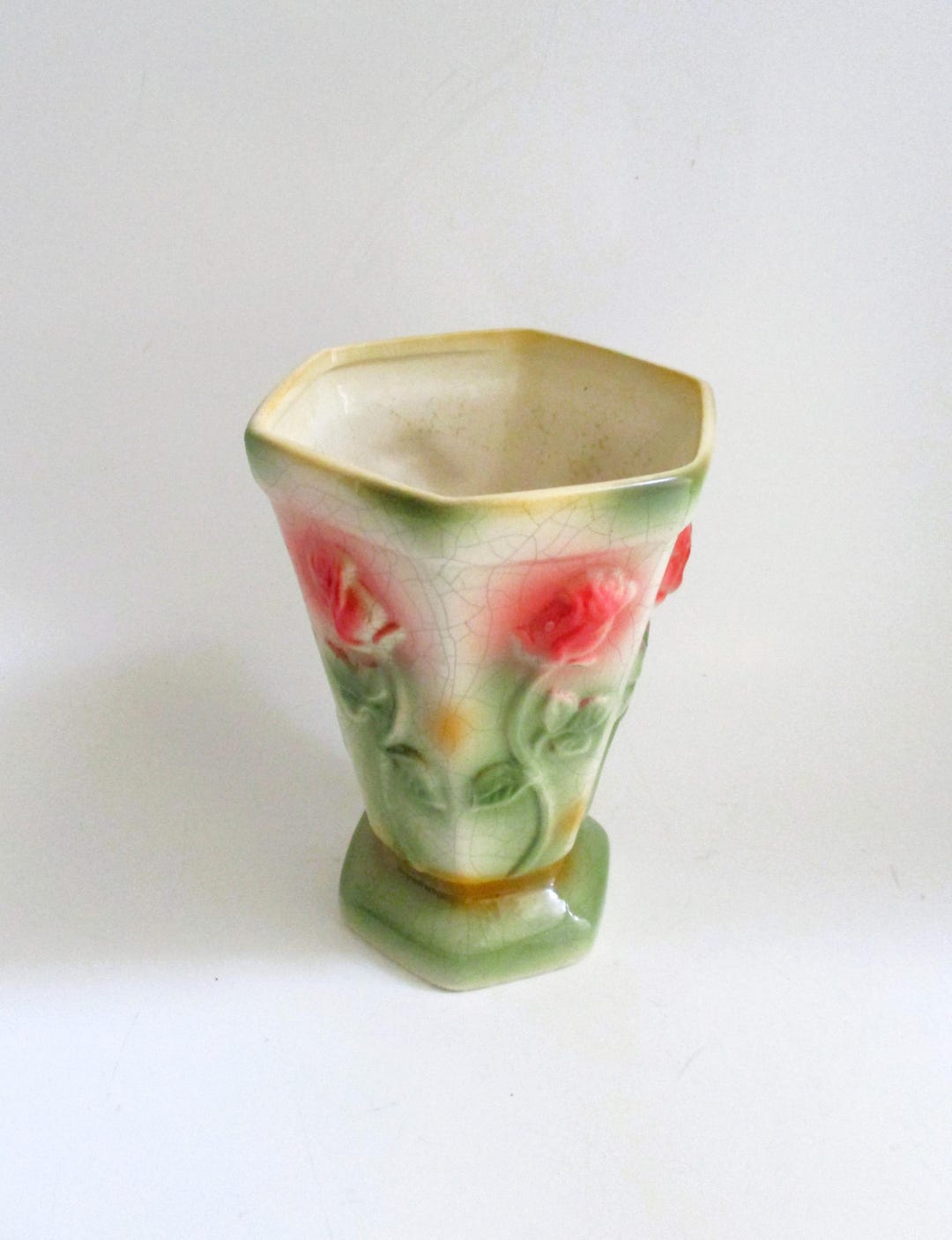 Vintage Bloom Rite Vase Red Rose Bud - Etsy
