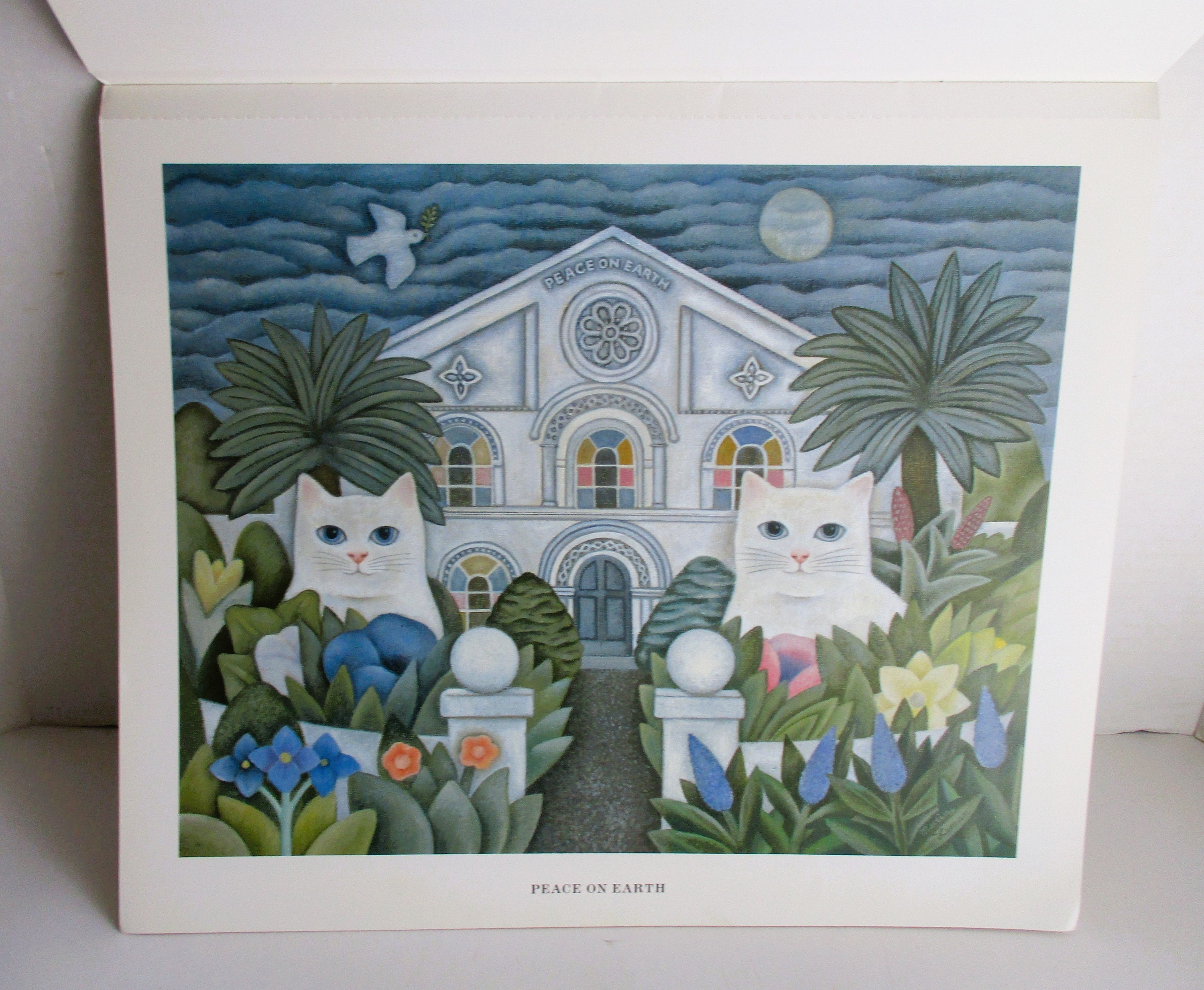 その他 MARTIN LEMAN'S CATS Vintage Martin Leman's Cats Ready to Frame Reproduction