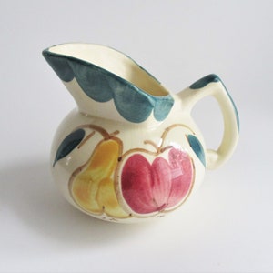 Vintage Creamer Purinton Slip Ware Apple Pear Design