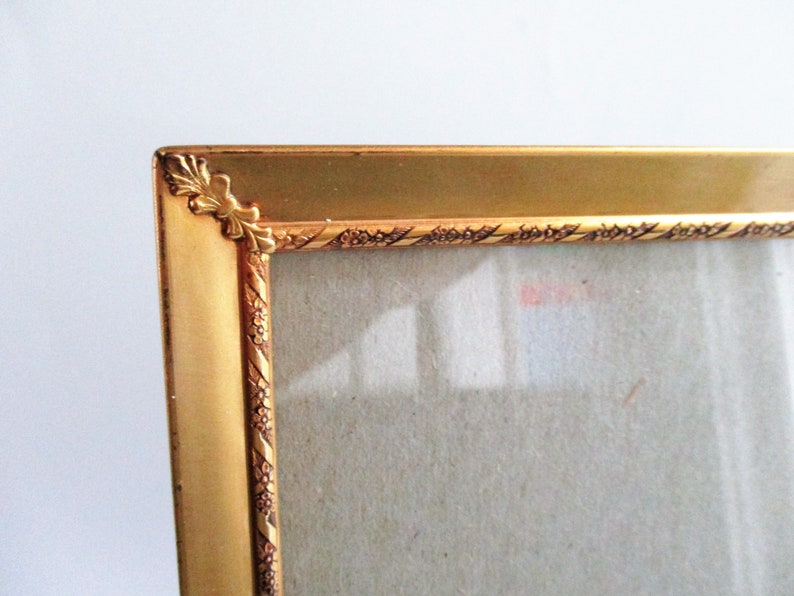 Vintage 8 X 10 Picture Frame Gold Plate Ornate Corner Etsy