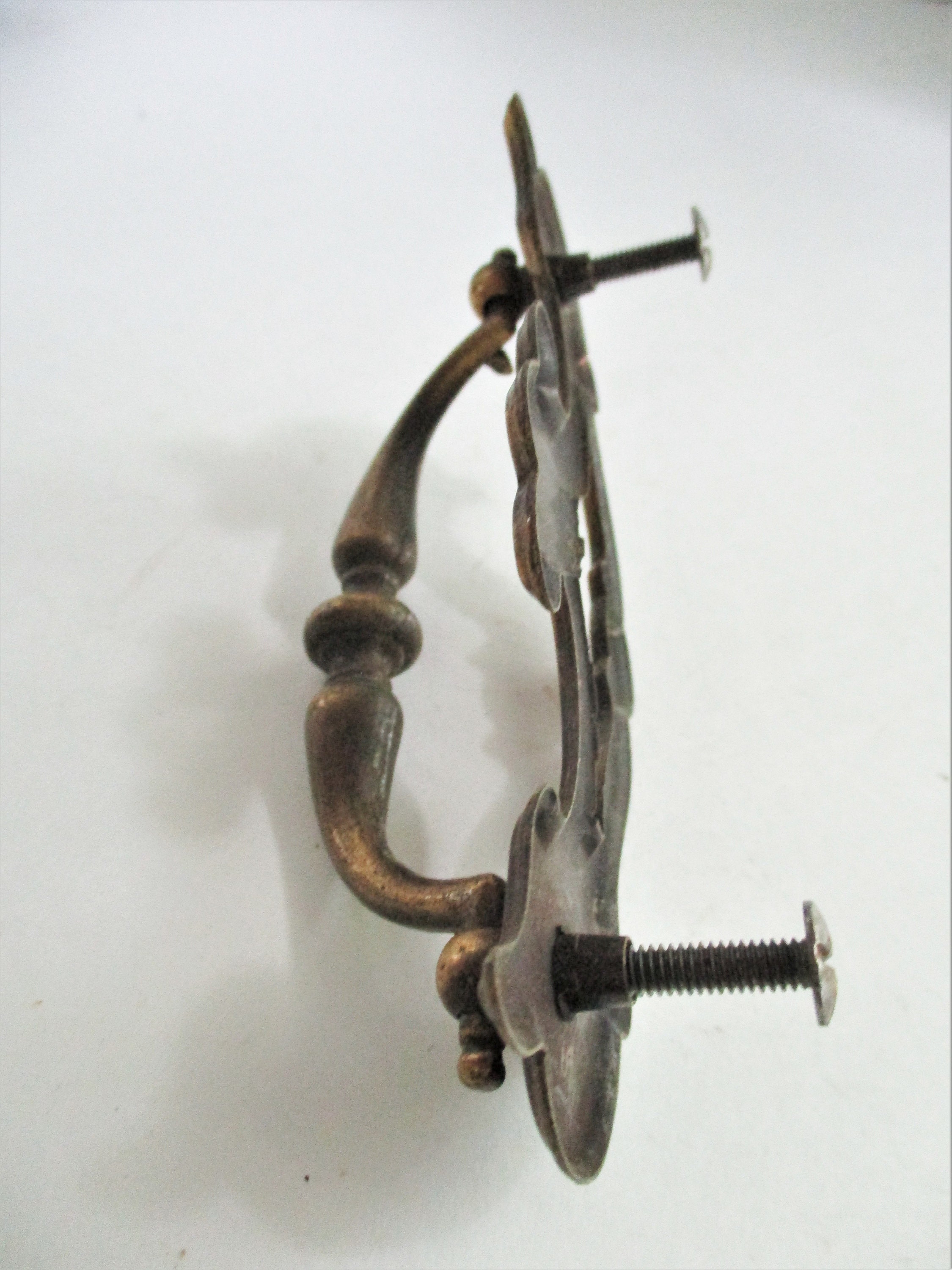 Vintage Dresser Pull Metal Gold Tone Hardware Ornate Etsy