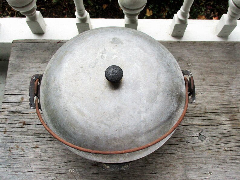 Vintage Stock Pot Heavy Cast Aluminum Pot with Lid Dutch Oven Etsy