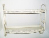 RESERVED FOR JOE Vintage Metal Shelf Wall Hanging Towel Rack Architectural Border Scrolls Shabby Chic Cottage Chic