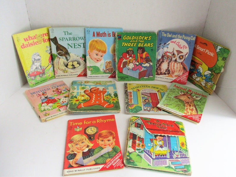 Vintage Children's Books Set of 12 Hardcover Rand McNally Etsy