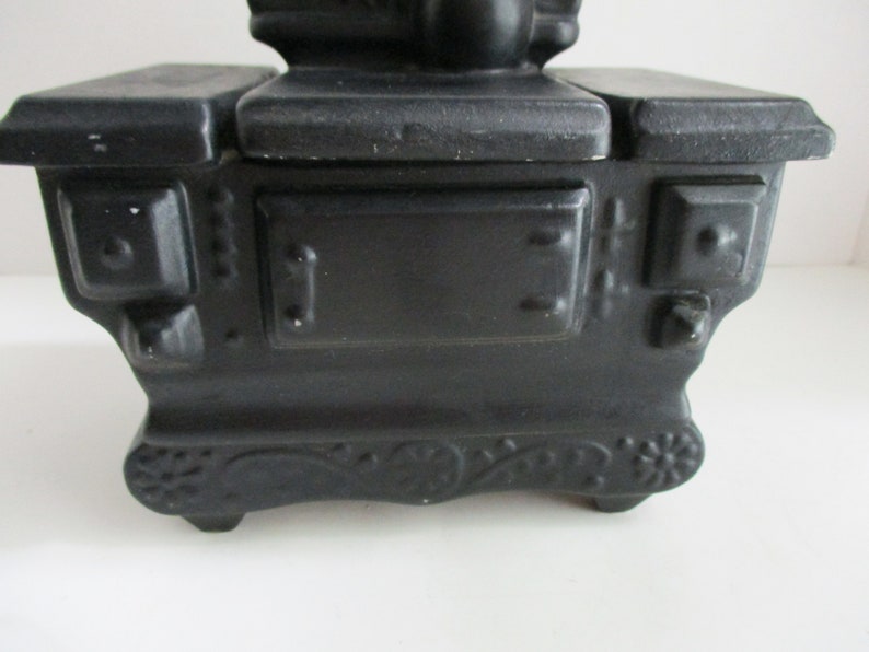 Vintage Cookie Jar Mccoy Black Stove Kitchen Decor Retro Old Etsy