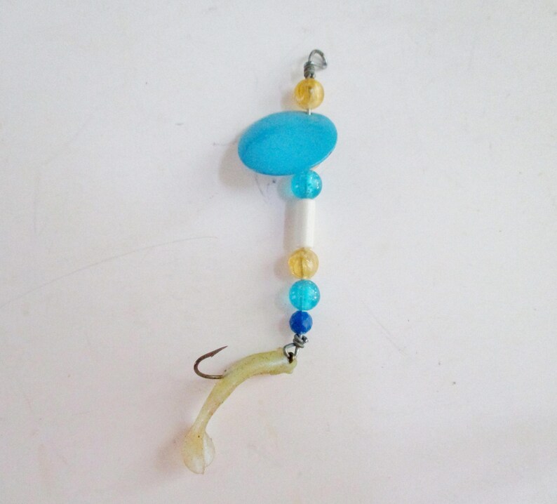 Vintage Fishing Lures Beads Assemblage Supply Turquoise Blue Etsy