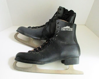 Vintage Men's Figure Skates Lake Placid Black