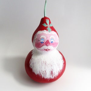 Vintage Santa Gourd Hand Painted