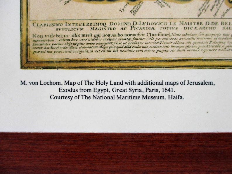 Vintage Map of the Holy Land Jerusalem Print M. Von Lochom - Etsy