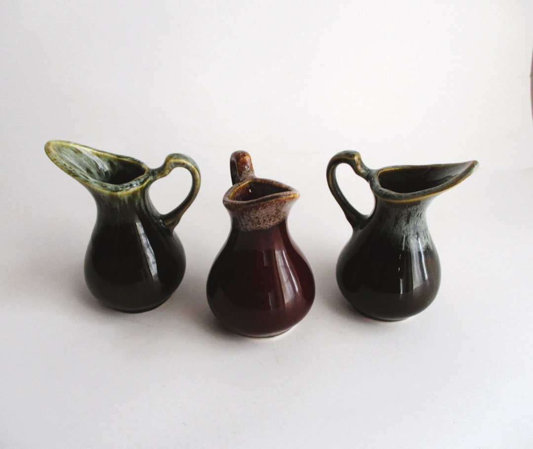 Vintage Pitchers Mini Ewer Three Available Brown Drip YOUR CHOICE - Etsy