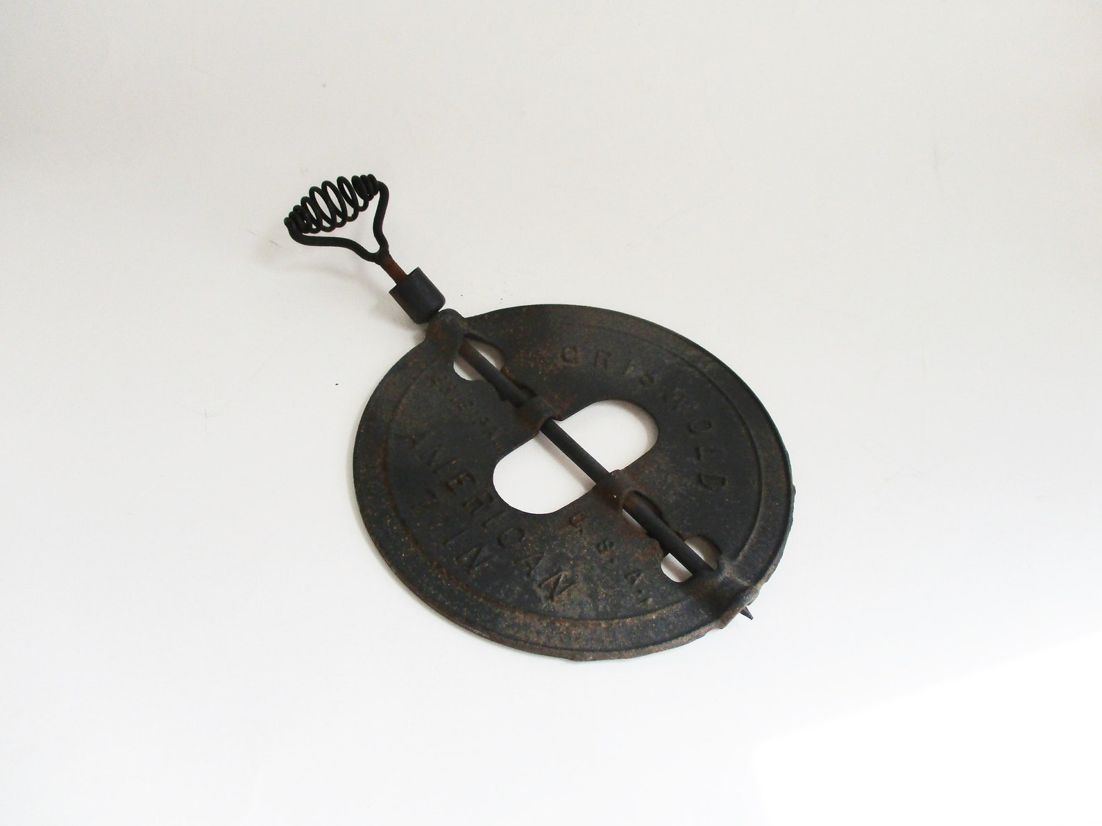 Vintage Griswold Stove Pipe Flue Damper Erie PA Patented 1915 Etsy