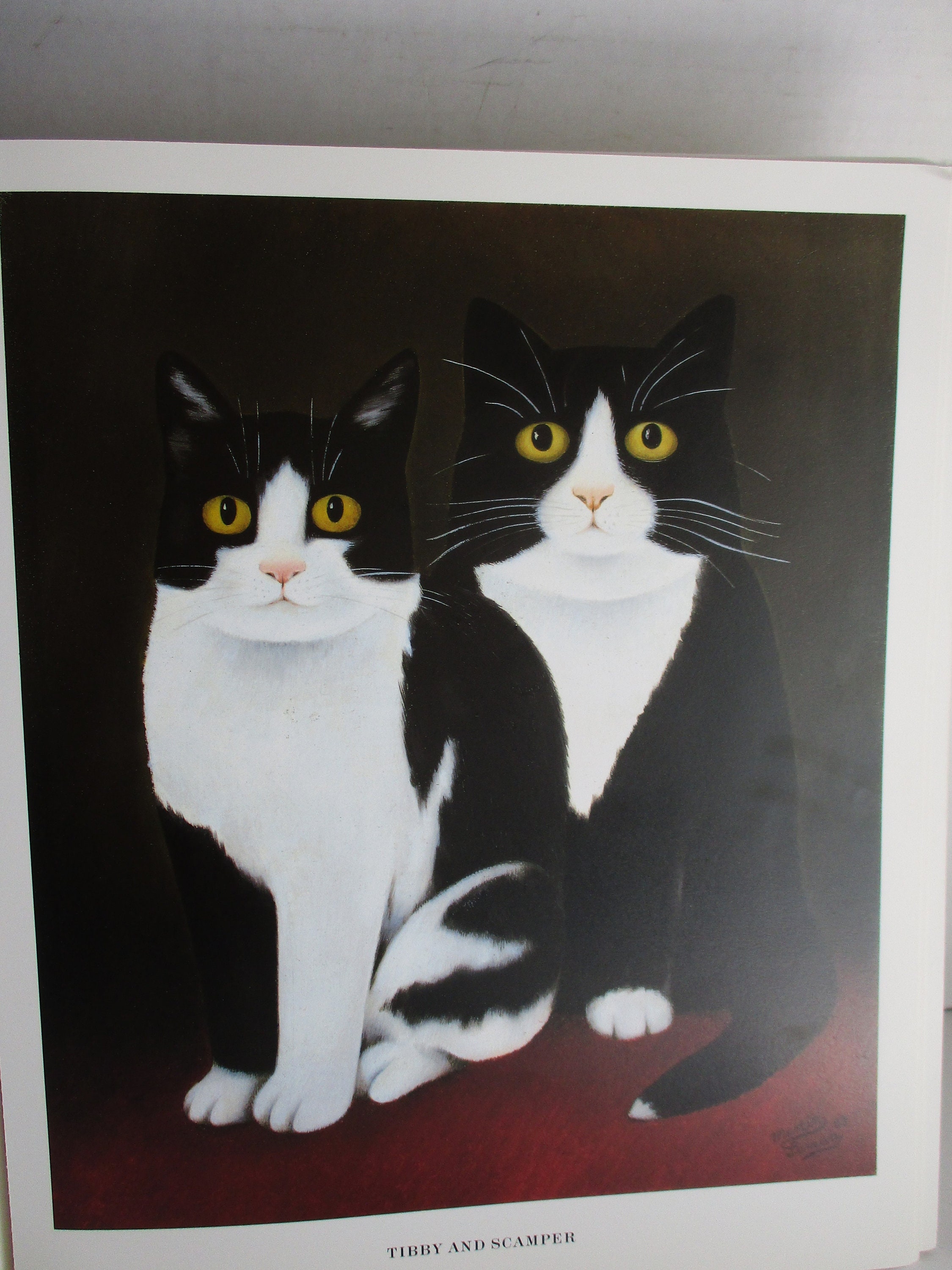 Vintage Martin Leman's Cats Ready to Frame Reproduction