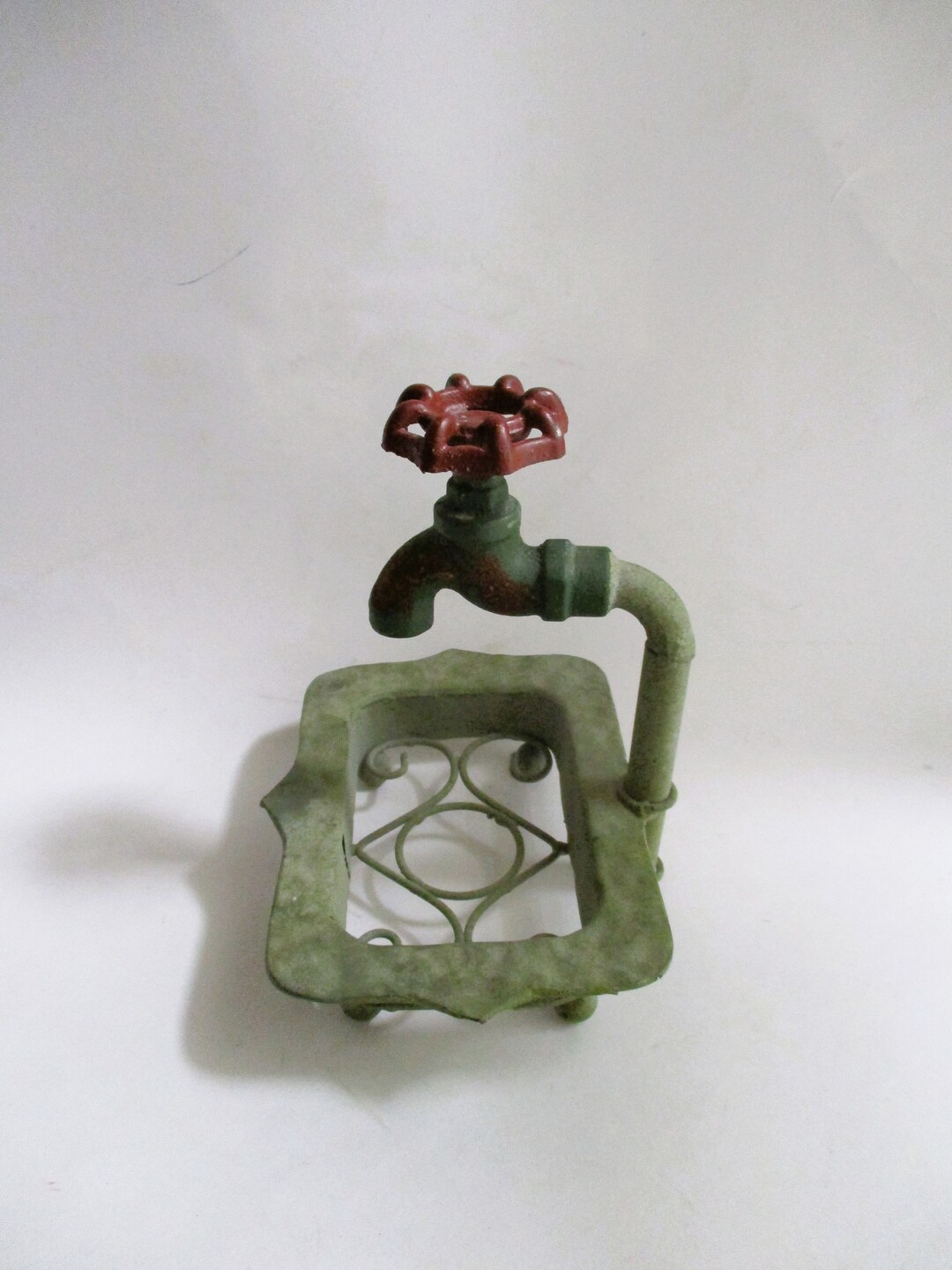 Vintage Soap Dish Cast Iron Faux Faucet - Etsy