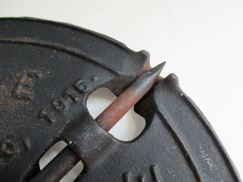 Vintage Griswold Stove Pipe Flue Damper Erie PA Patented 1915 Etsy