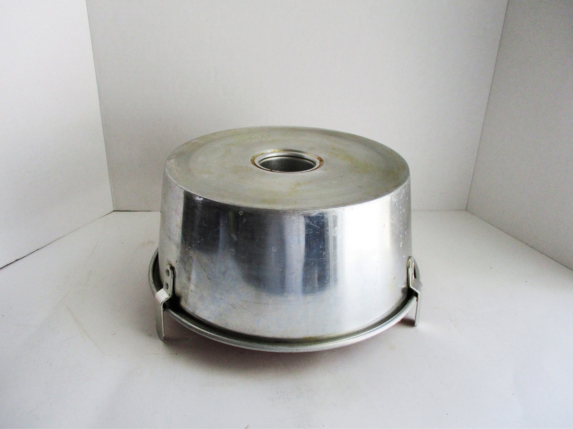 Vintage Angel Food Cake Pan Round Aluminum One Piece Tube Etsy