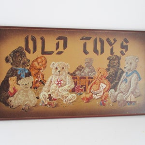 Vintage Teddy Bear Wall Plaque Tender Heart Treasures