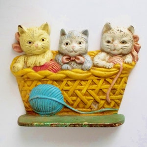 Three Kittens Basket - Etsy