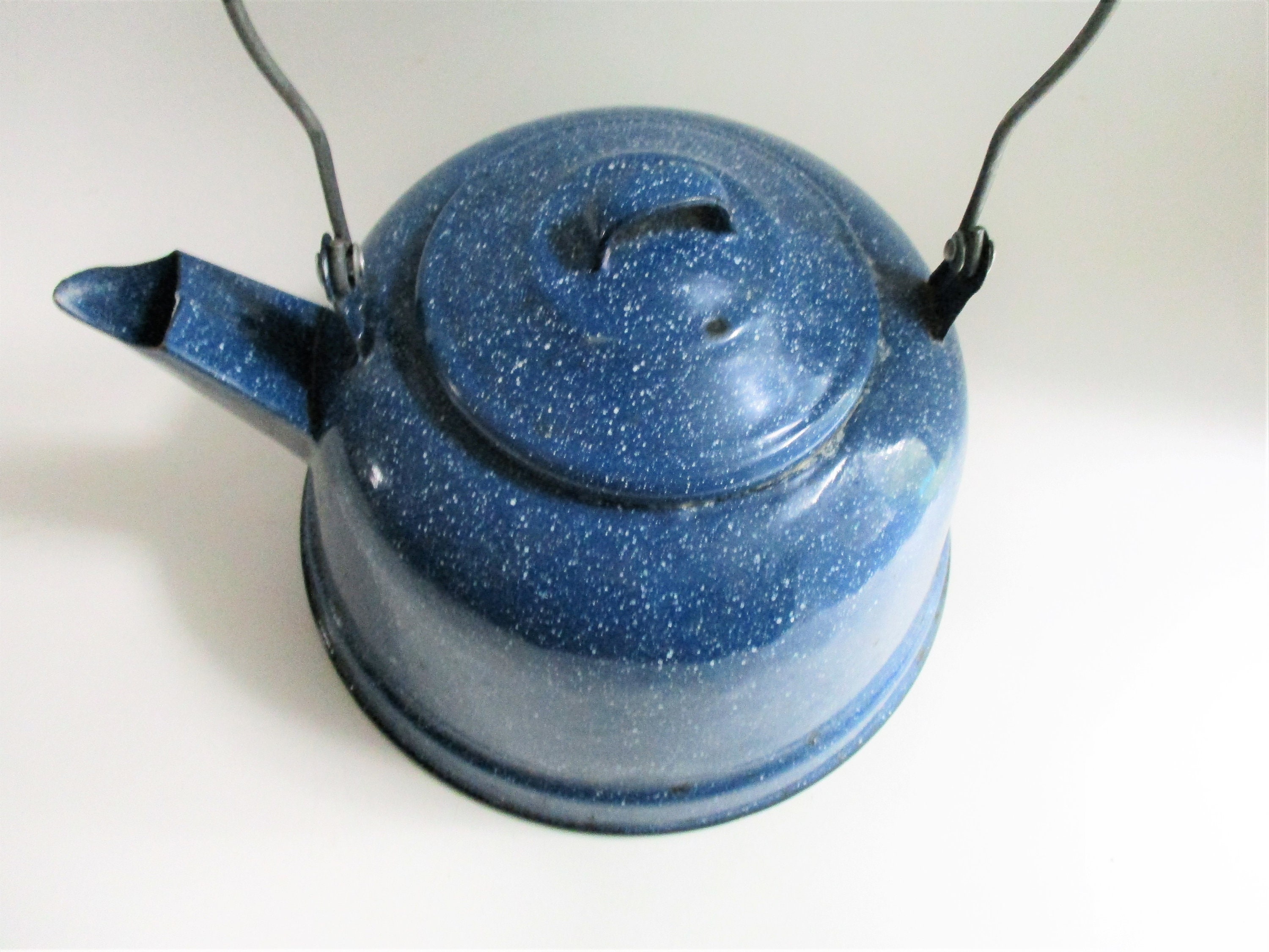 Kitchen, Blue Enamel Ware Kettle No Lid Immaculate Shape No Rust Or Chips  Tea Pot