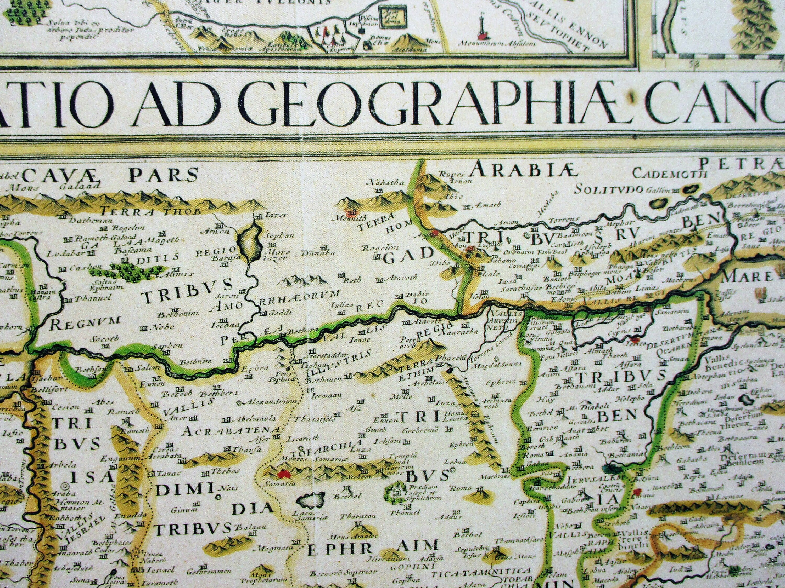 Vintage Map of the Holy Land Jerusalem Print M. Von Lochom - Etsy