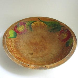 Vintage Schale aus Holz Oval Dekorative Distressed