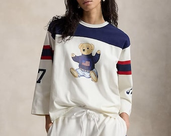 Polo Ralph Lauren Iconic Polo Bear Color-Blocked Cotton Jersey T-Shirt