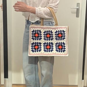 Trendy handmade tote bag