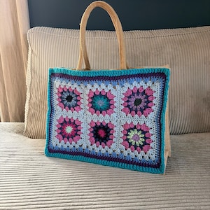Trendy handmade tote bag
