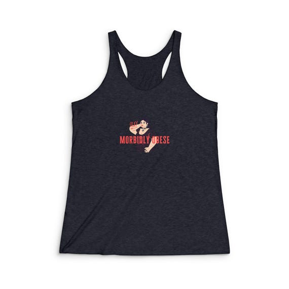 Morbidly Obese Skeleton Pinup Racerback Tank | Retro Halloween Goth
