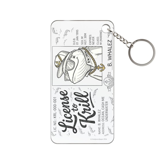 License to Krill Keychain