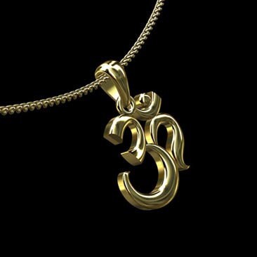 Om locket sale design in gold