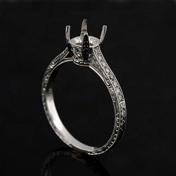 Vintage Solitaire Ring Setting - OroSpot