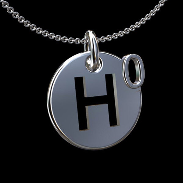 Higgs Boson Necklace, Particle Disc Pendant, White Gold The God Particle Necklace, Cut Out Higgs Necklace, Cable Chain Lobster Clasp