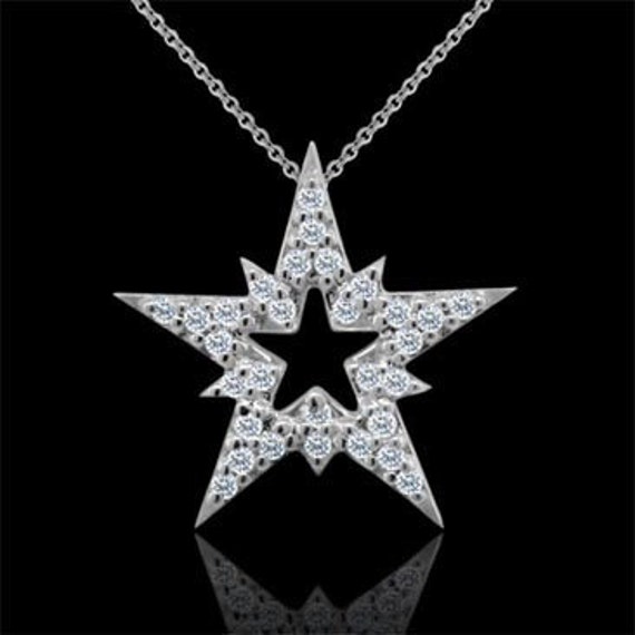 Diamond Pendant Necklaces: Emily Sarah Diamond Triangle Necklace · Dana  Rebecca Designs