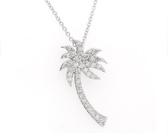 Diamond Palm Tree Pendant Diamond Palm 