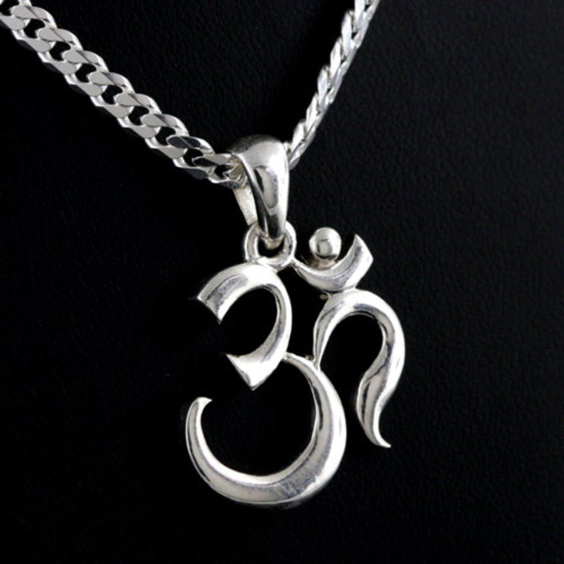 OM AUM Men's Necklace OM Aum 3D Silver Pendant Religious - Etsy