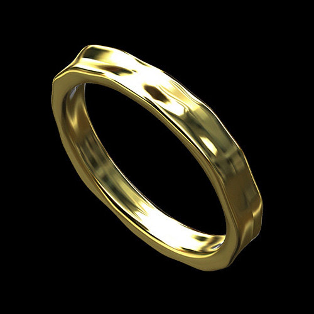 Hammer Finish Wedding Band, Eternity Women's Hammer Band, Gold Platinum