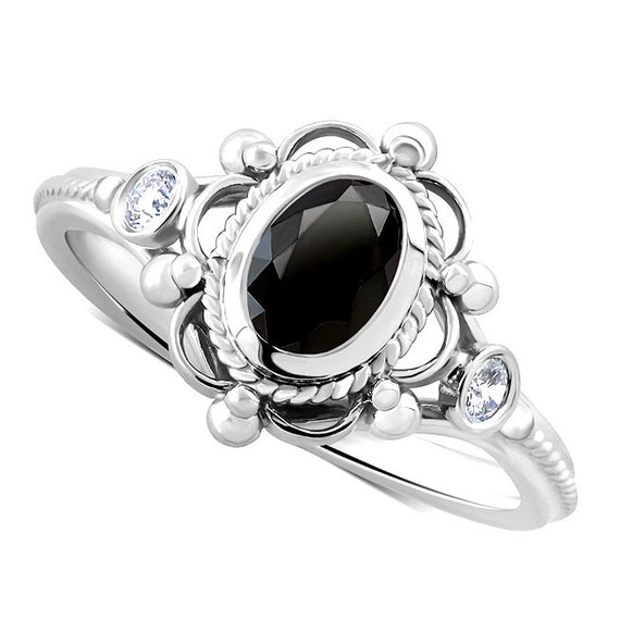 14k White Gold Bezel Black and White Diamond 1.6mm Anniversary Band 14k White Gold Bezel Black and White Diamond 1.6mm Anniversary Band