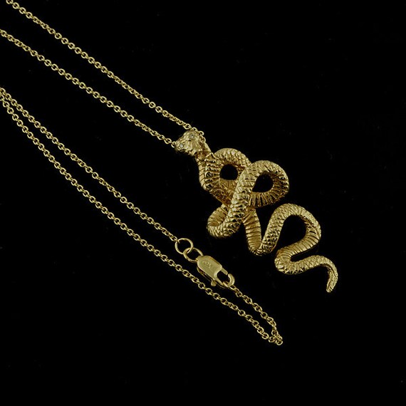 ゴールド クンダリーニ サーペント ネックレス、イエローゴールド