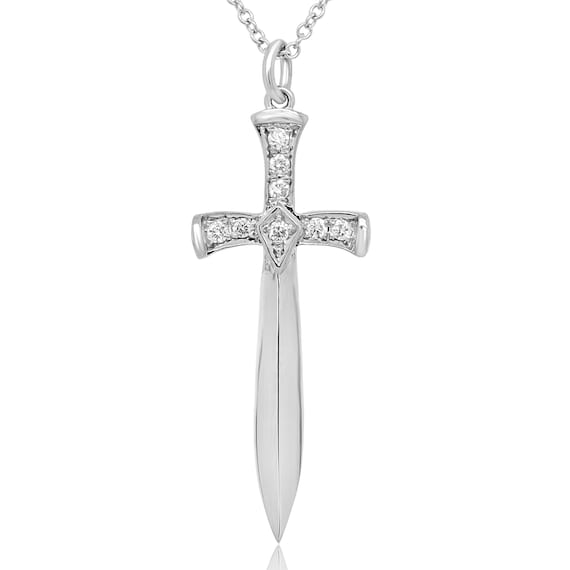Diamond sword pendant deals