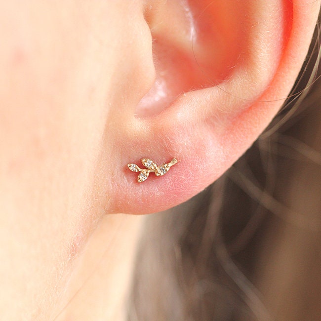 Small Hammered Leaf Earrings - Balsamroot Jewelry