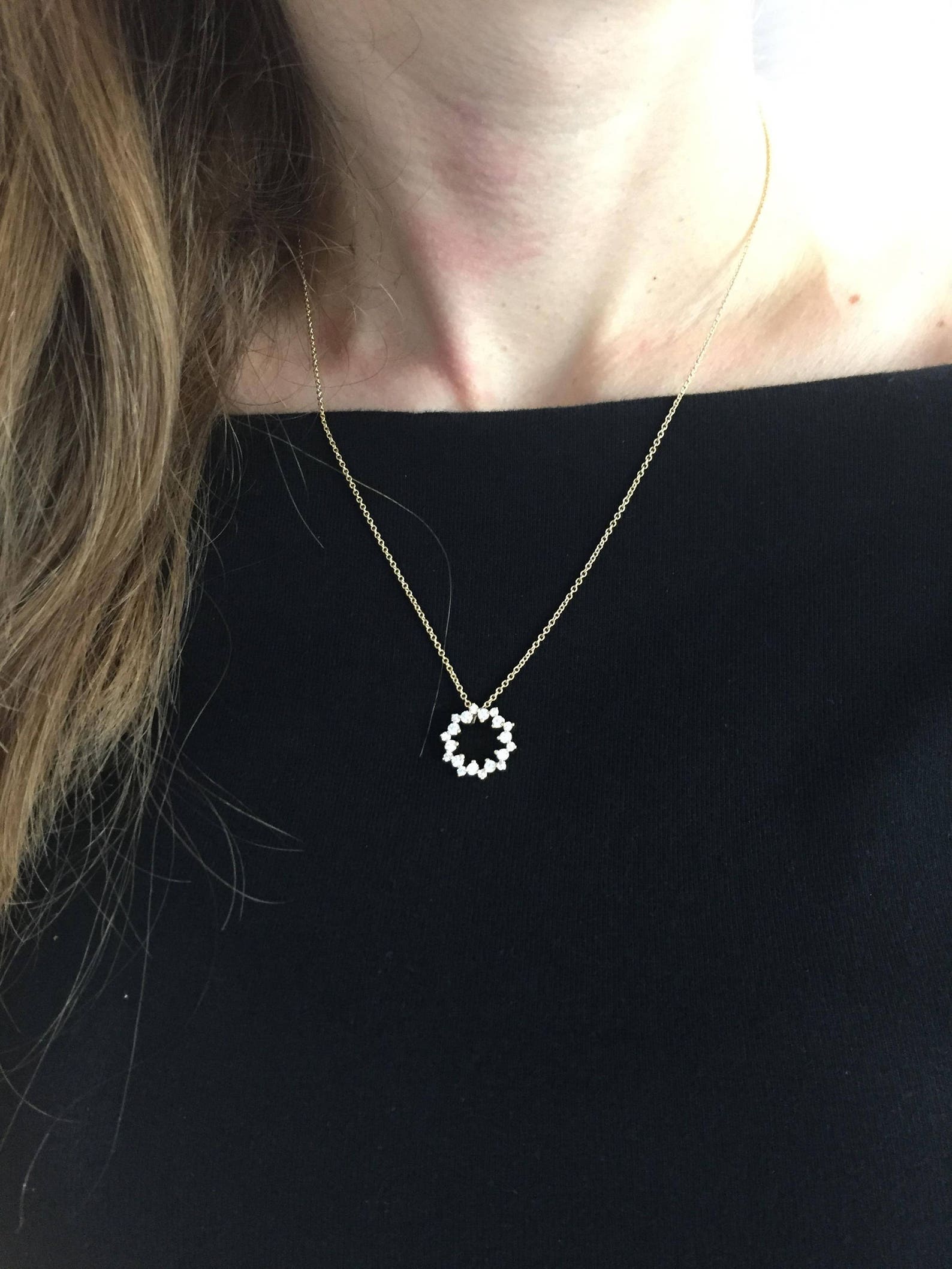 Diamond sun necklace Clearance