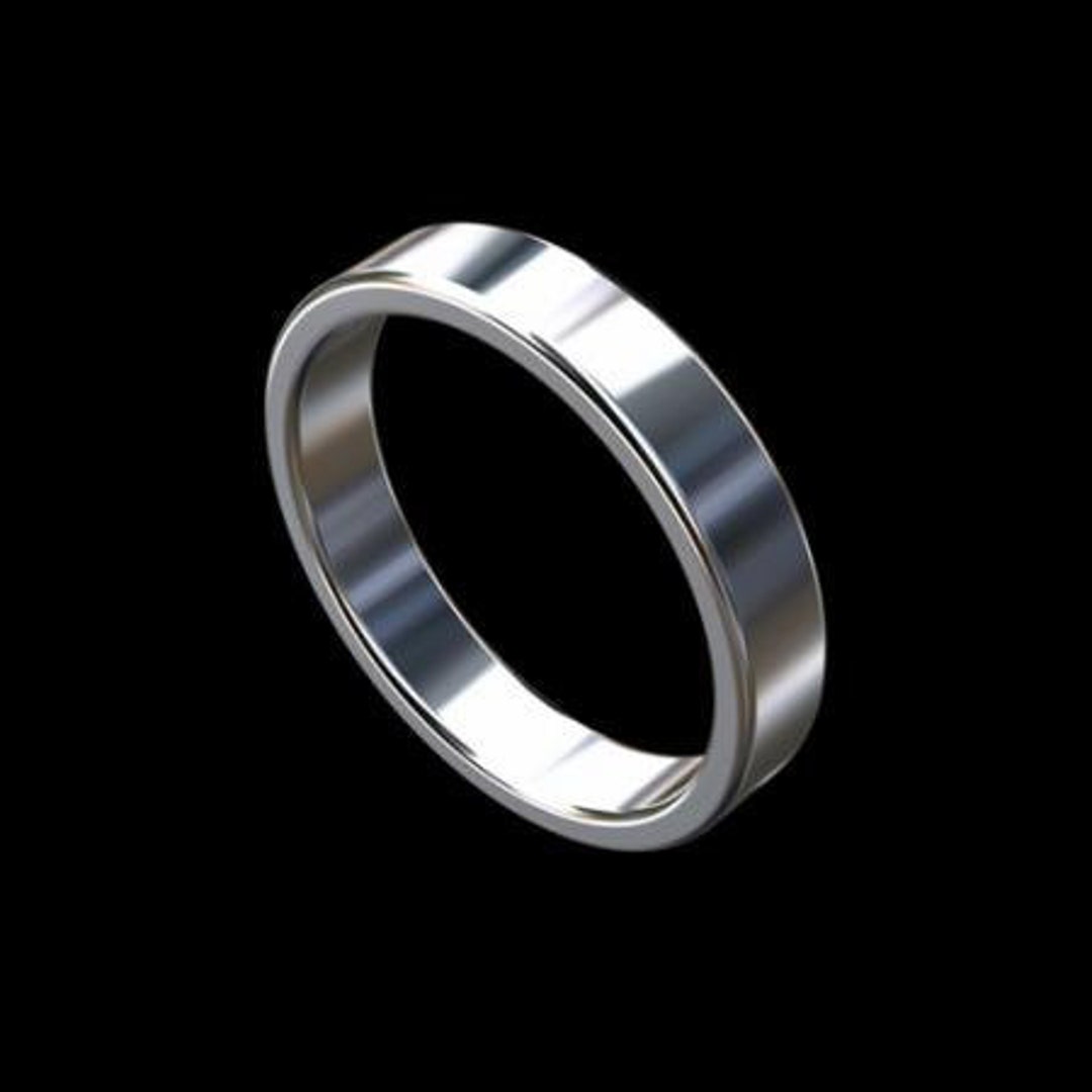 Simple silver sale mens wedding band