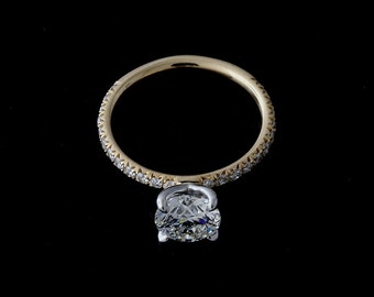 Two tone deals engagement ring setting