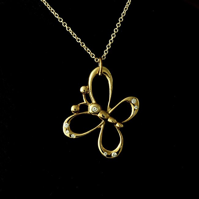 Jewels Obsession Butterfly Pendant 18K White Gold Butterfly Pendant 12 mm Jewels Obsession Butterfly Pendant 18K White Gold Butterfly Pendant 12 mm