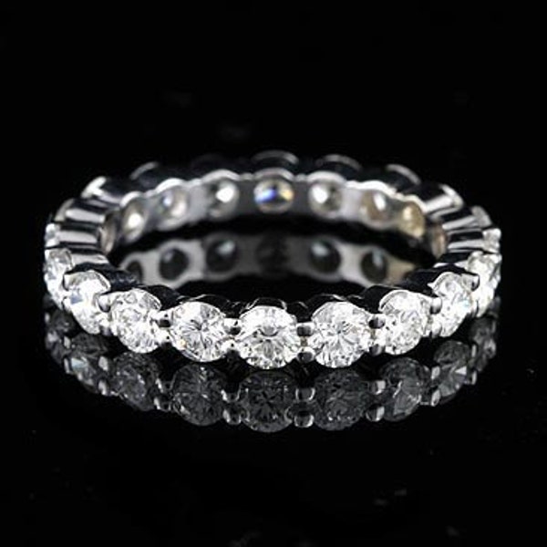 2Ct Diamond Eternity Wedding Band Platinum 950