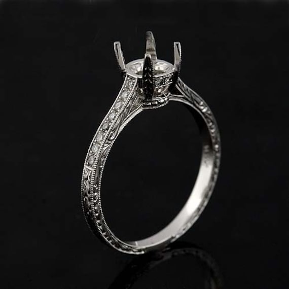 Vintage Solitaire Ring Setting - OroSpot