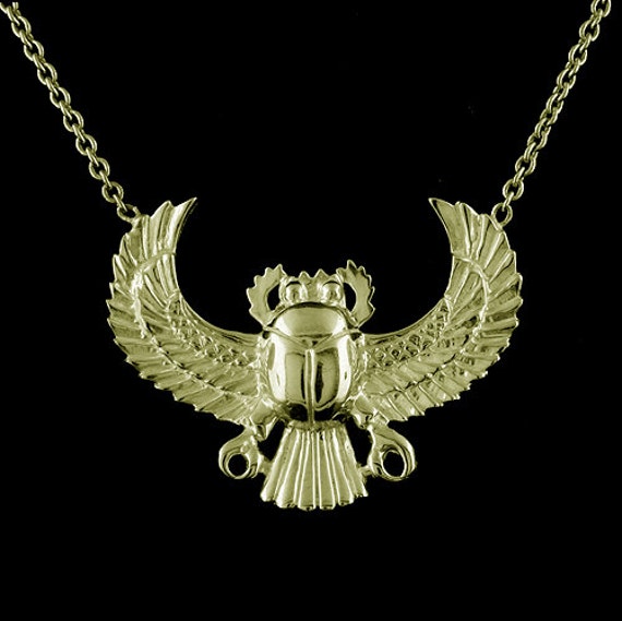 Gold hotsell scarab pendant