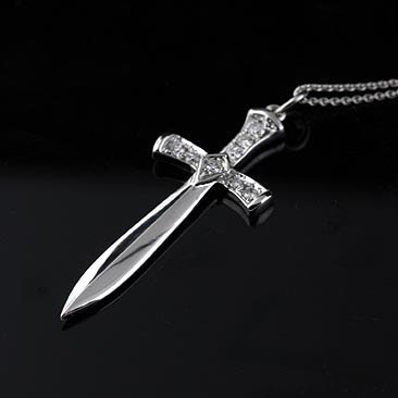 Andelaisi Boho Sword Pendant Necklace - Silver Cross Dagger Choker, Vintage Style Minimalist Jewelry For Women, Adjustable Chain